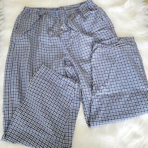 Polo by Ralph Lauren Sleepwear PJ Pants Blue Plaid L Like New 100% Cotton